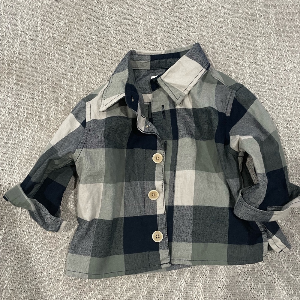 Banana Republic Baby Flannel Plaid Shirt 6-12M